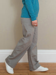 Evershot wide leg twill trousers grey