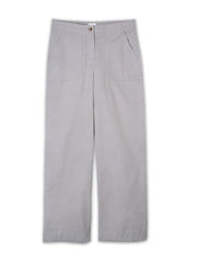 Evershot wide leg twill trousers grey