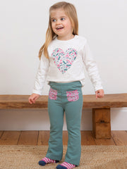 Sweet ditsy jogger flares