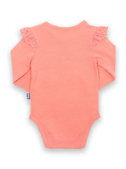 Broderie bodysuit salmon