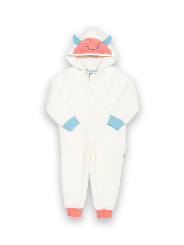 Huggle bub fleece onesie cream