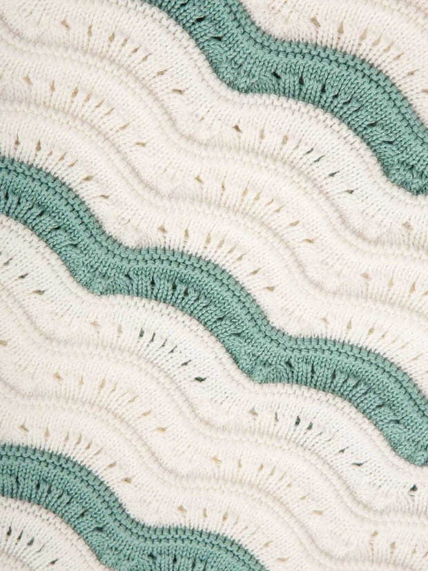 Heirloom knit blanket soft aloe