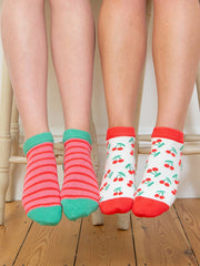 Cherry friends trainer socks