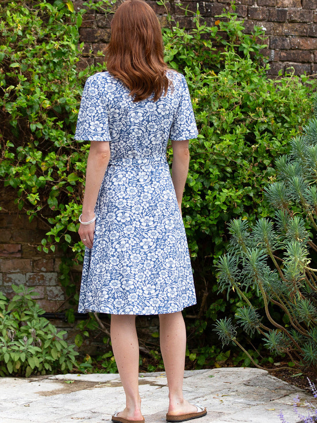 Highcliffe jersey wrap dress full bloom