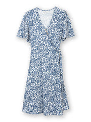 Highcliffe jersey wrap dress full bloom