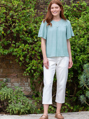 Netherhay muslin blouse soft aloe