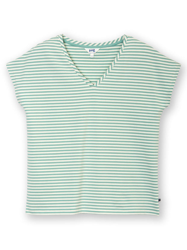 Coombe jersey t-shirt soft aloe stripe