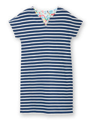 Alum jersey dress navy stripe