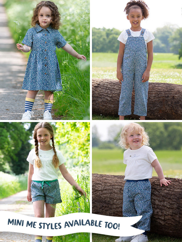 Rempstone twill dungarees dinky ditsy