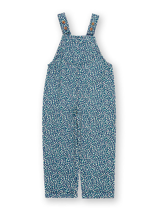 Dinky ditsy dungarees navy