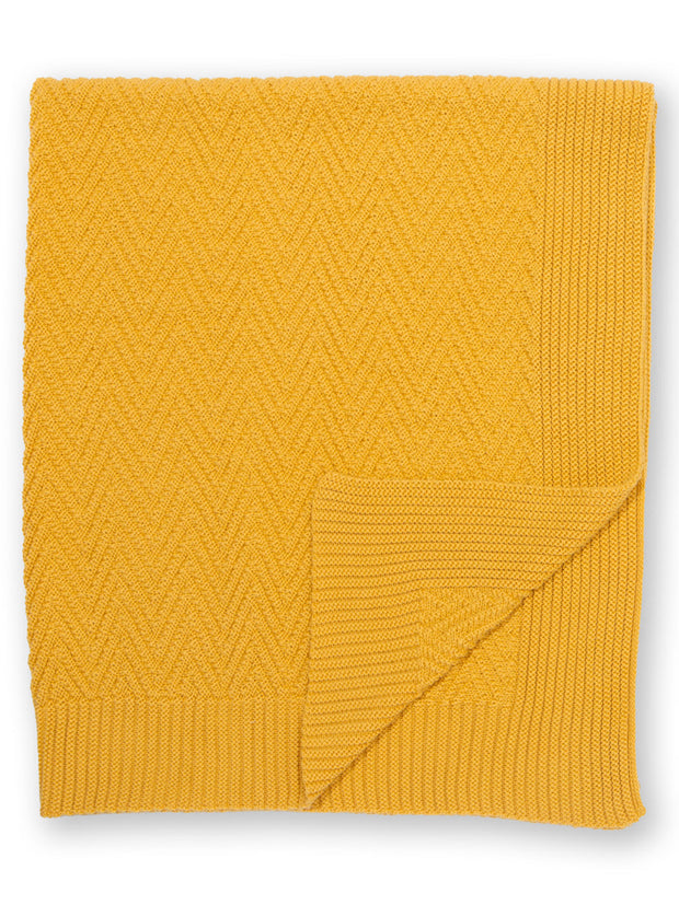 Heirloom knit blanket ochre