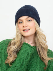 Winterborne knit beanie hat midnight