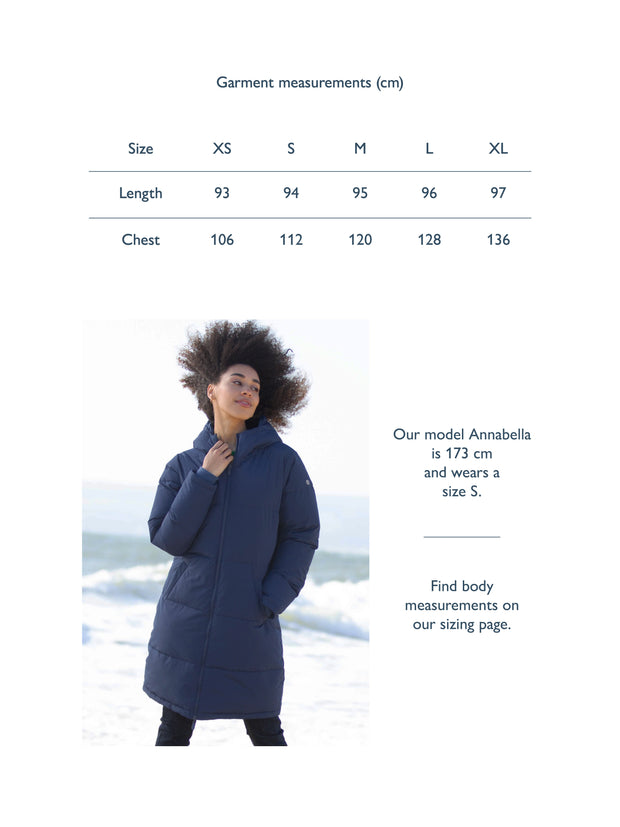 Ash padded duvet coat