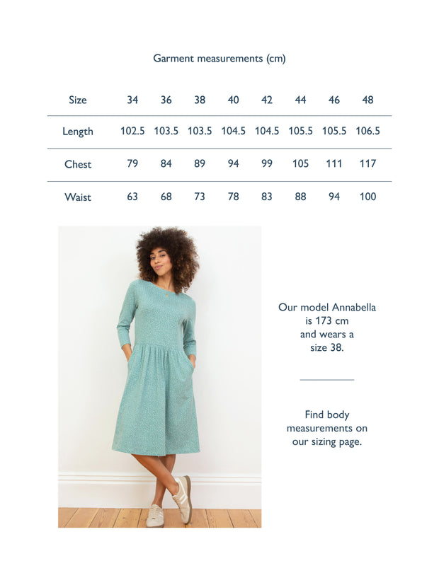 Beechwood 3/4 sleeve jersey dress