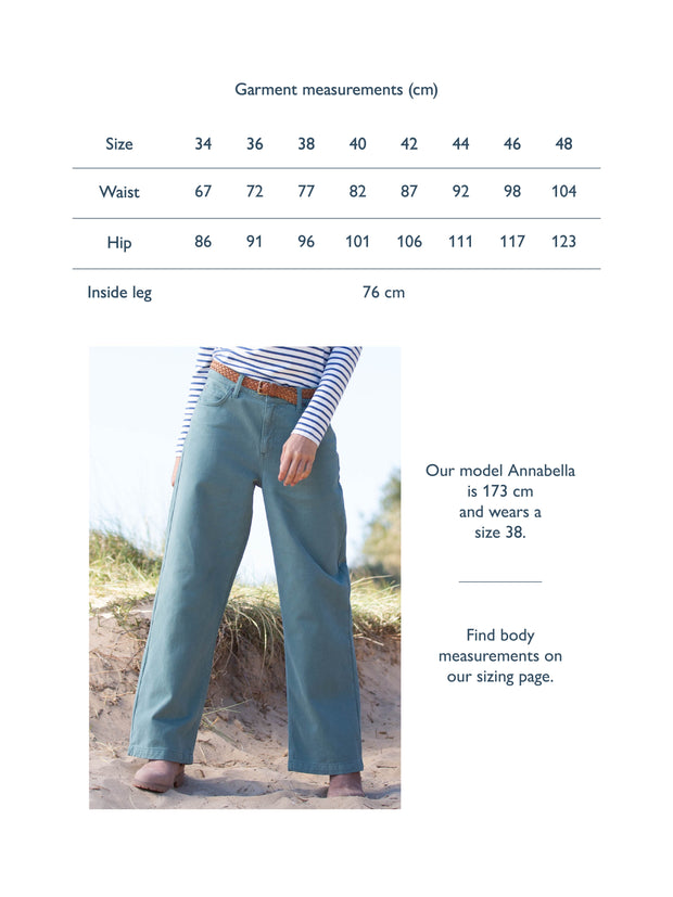 Wareham wide leg twill jeans