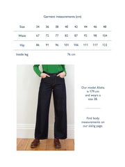 Wareham wide leg denim jeans