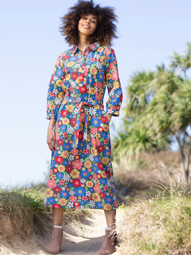 Morcombelake 3/4 sleeve poplin dress
