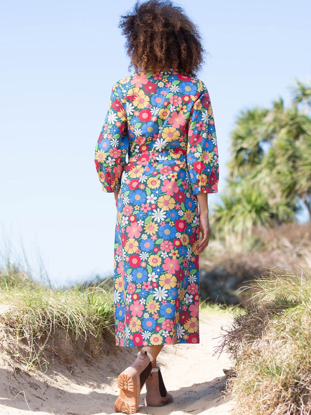 Morcombelake 3/4 sleeve poplin dress