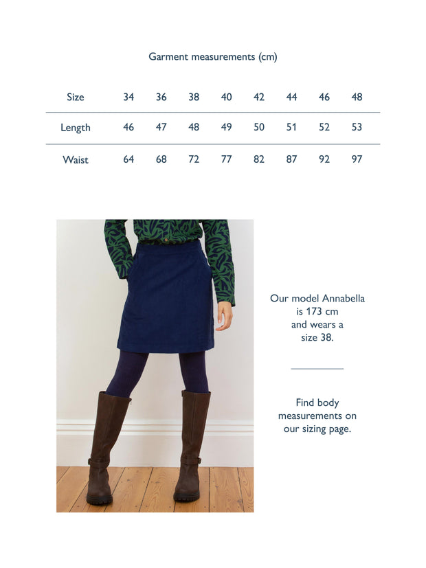 Poyntington cord skirt