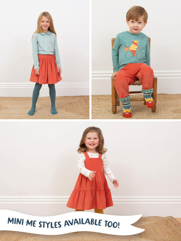 Purewell cord pinafore dress