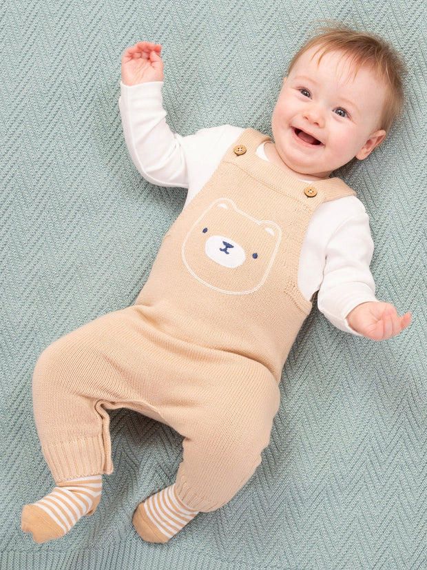 Baby bear knit dungarees