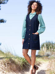 Purewell denim pinafore dress
