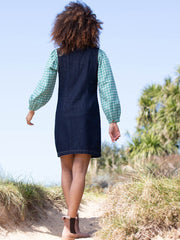 Purewell denim pinafore dress