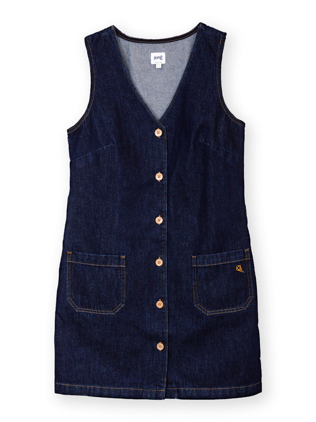 Purewell denim pinafore dress