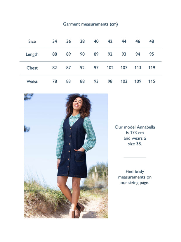 Purewell denim pinafore dress