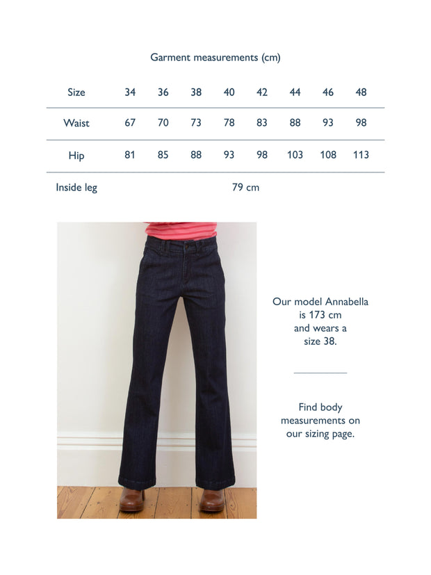 Folke flare stretch denim jeans