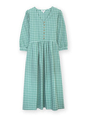 Worgret 3/4 sleeve flannel check dress