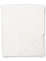 Heirloom Knit Blanket Off White