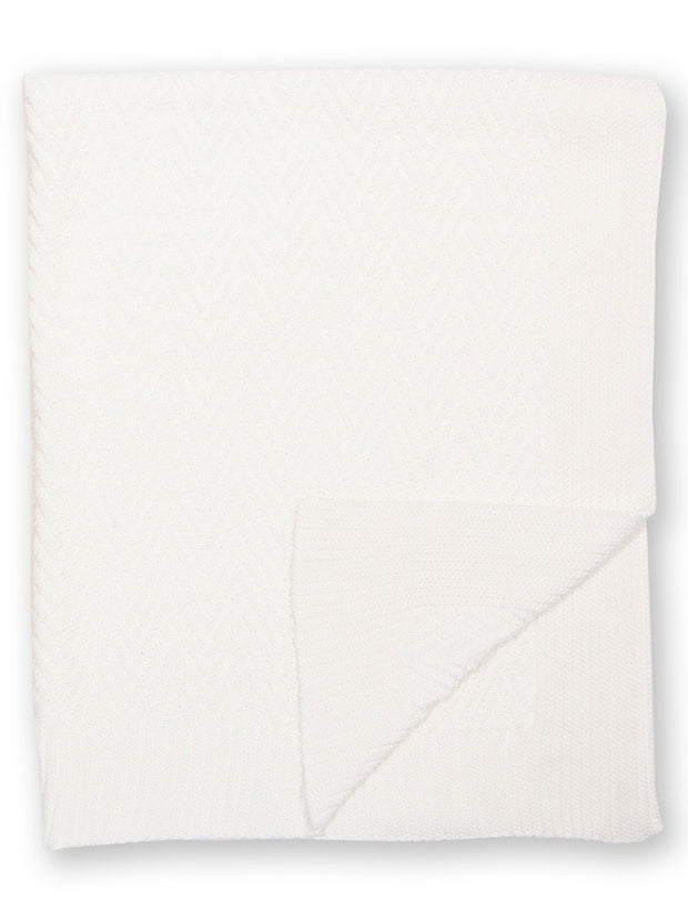 Heirloom Knit Blanket Off White
