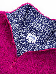 Purbeck 1/4 Zip Teddy Fleece Fuchsia