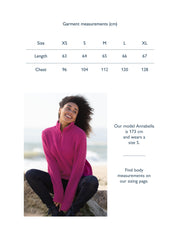 Purbeck 1/4 Zip Teddy Fleece Fuchsia