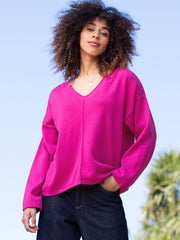 Loscombe Knit Jumper Fuchsia
