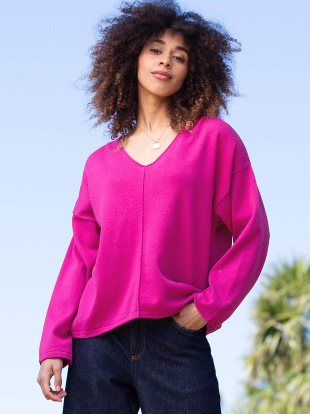 Loscombe Knit Jumper Fuchsia