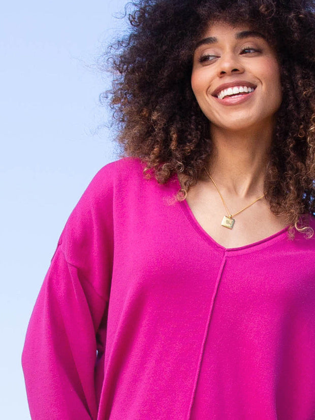 Loscombe Knit Jumper Fuchsia