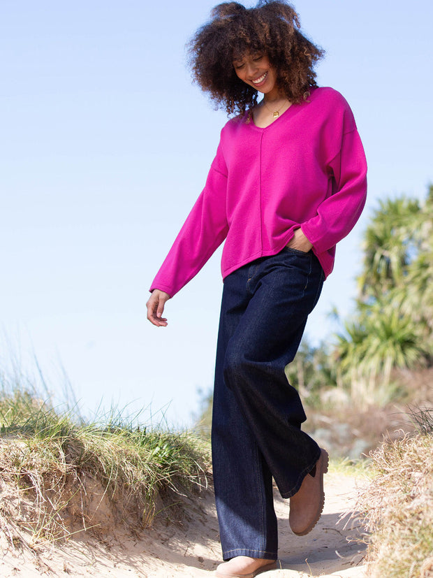 Loscombe Knit Jumper Fuchsia
