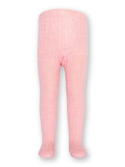 Cable Tights Dusky Pink