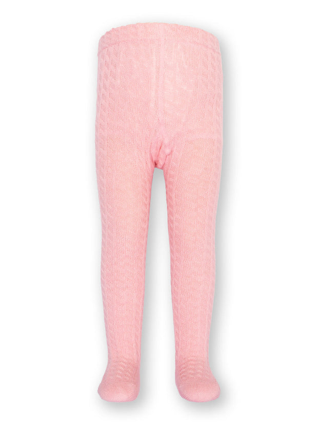 Cable Tights Dusky Pink