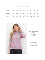 Bagber Turtle Neck Jersey Top Ditsy Tales