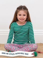 Portesham Jersey Top Emerald Stripe