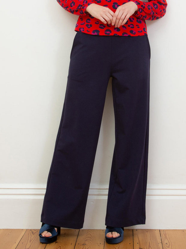 Athelhampton Wide Leg Jersey Trousers