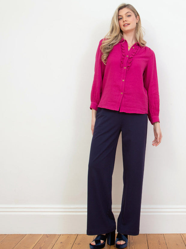 Athelhampton Wide Leg Jersey Trousers