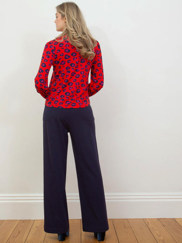 Athelhampton Wide Leg Jersey Trousers