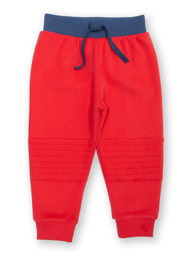 Stitch Patch Joggers Red