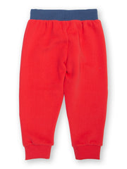Stitch Patch Joggers Red