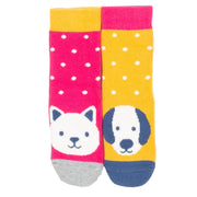 Flat shot of pet pals grippy socks