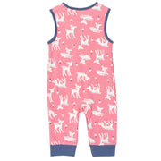 Flat shot of little deer dungarees